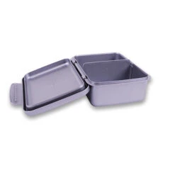 Gesunde Snackbox - Grau (rostfrei) -Schulrucksack 16617