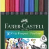 Faber-Castell Grip Fineliner, 0.4, 10er Kunststoffetui -Schulrucksack 34484