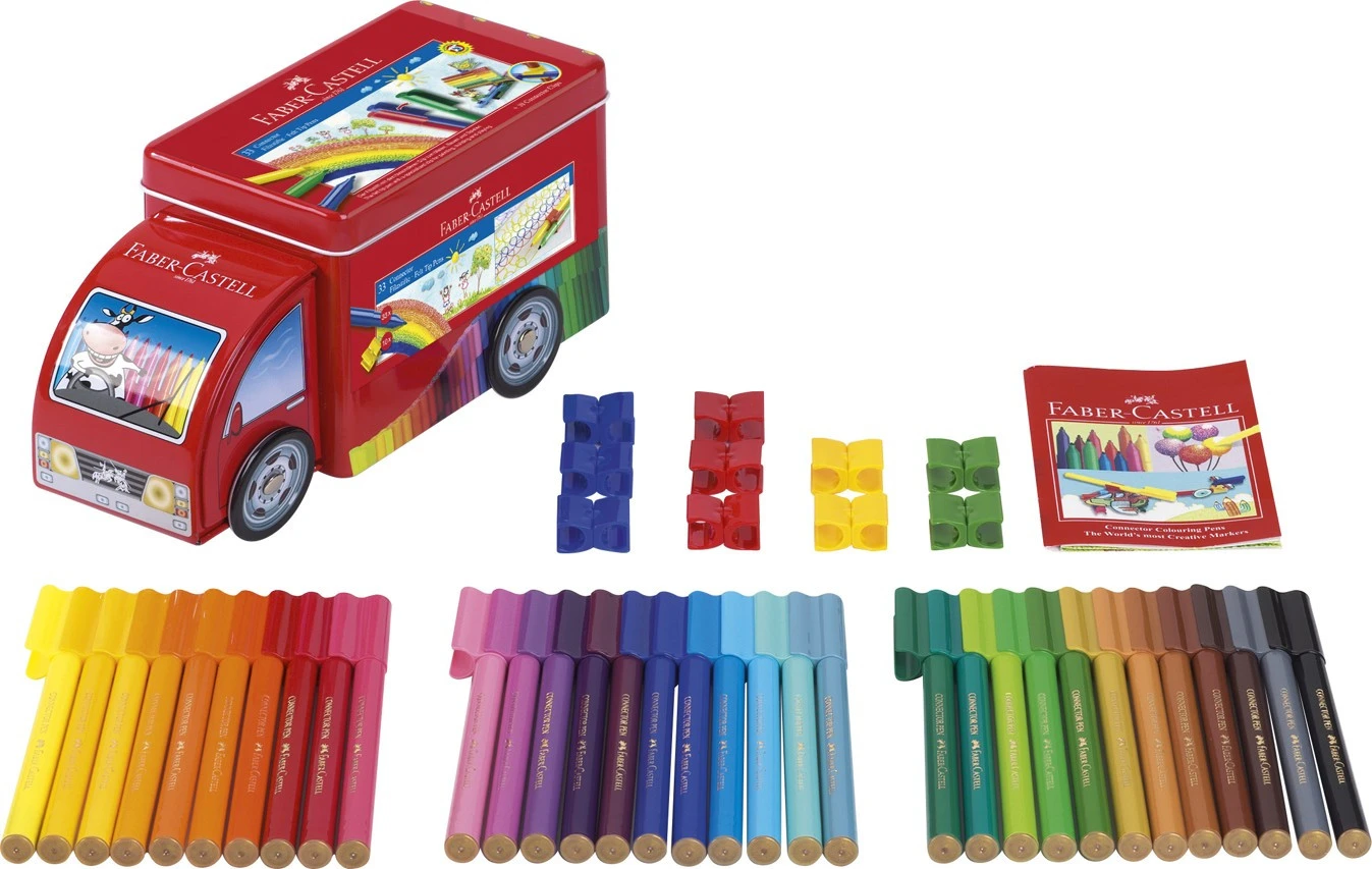 Faber-Castell Connector Filzstift- Set Lastwagen, 43-teilig 3 Faber-Castell Connector Filzstift- Set Lastwagen, 43-teilig