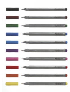 Faber-Castell Grip Fineliner, 0.4, 10er Kunststoffetui 6 Faber-Castell Grip Fineliner, 0.4, 10er Kunststoffetui -Schulrucksack 34506