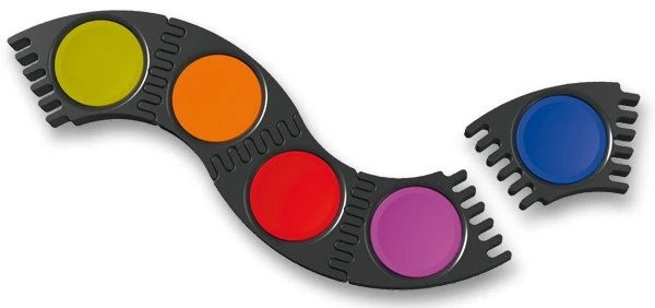 Faber-Castell Connector Deckfarbkasten, Rot, 24 Farben 5 Faber-Castell Connector Deckfarbkasten, Rot, 24 Farben – Bild 3