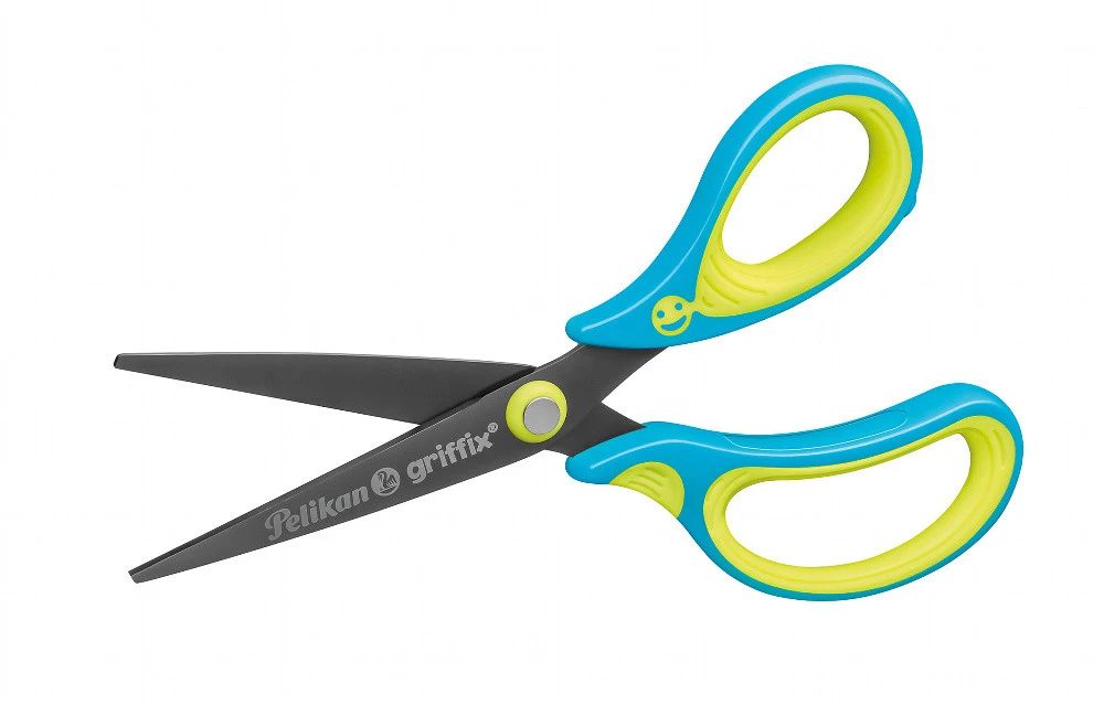 Pelikan Griffix® – Ergonomische Schere Mit Spitzen Klingen Für Rechsthänder, Blau, Blister 4 Pelikan Griffix® – Ergonomische Schere Mit Spitzen Klingen Für Rechsthänder, Blau, Blister – Bild 2