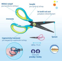 Pelikan Griffix® – Ergonomische Schere Mit Spitzen Klingen Für Rechsthänder, Blau, Blister 7 Pelikan Griffix® – Ergonomische Schere Mit Spitzen Klingen Für Rechsthänder, Blau, Blister -Schulrucksack 35887