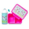 Set Gesunde Flasche 0,5 L Und Gesunde Snackbox - Einhorn Und Feen -Schulrucksack 36421
