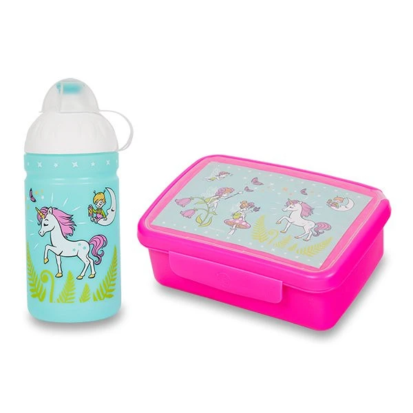 Set Gesunde Flasche 0,5 L Und Gesunde Snackbox - Einhorn Und Feen 4 Set Gesunde Flasche 0,5 L Und Gesunde Snackbox - Einhorn Und Feen – Bild 2