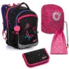 Großes Set Topgal COCO 20004 G - Schulrucksack + Federmäppchen + Schuhbeutel + Regenhülle -Schulrucksack 40623