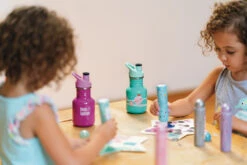 Klean Kanteen Edelstahl Trinkflasche Kid Classic 355 Ml Sport Cap - Bubble Gum (pink) -Schulrucksack 44120