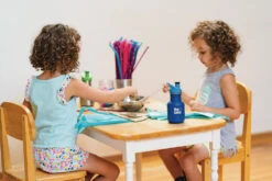 Klean Kanteen Edelstahl Trinkflasche Kid Classic 355 Ml Sport Cap - Surfs Up (matt Blau) -Schulrucksack 44159