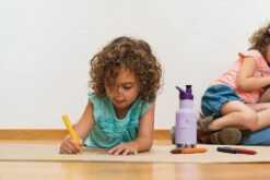 Klean Kanteen Edelstahl Isolierflasche Kid Classic 355ml Sport Cap - Brushed Stainless (Edelstahl Gebürstet) -Schulrucksack 44166