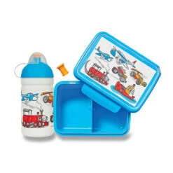 Set Gesunde Flasche 0,5 L Und Gesunde Snackbox - Lustige Fahrt