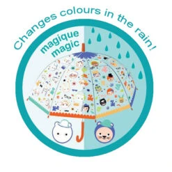 Djeco Regenschirm Gesichter Mit Farbwechsel (Ø70cm) In Transparent/bunt 7 Djeco Regenschirm Gesichter Mit Farbwechsel (Ø70cm) In Transparent/bunt -Schulrucksack 46547