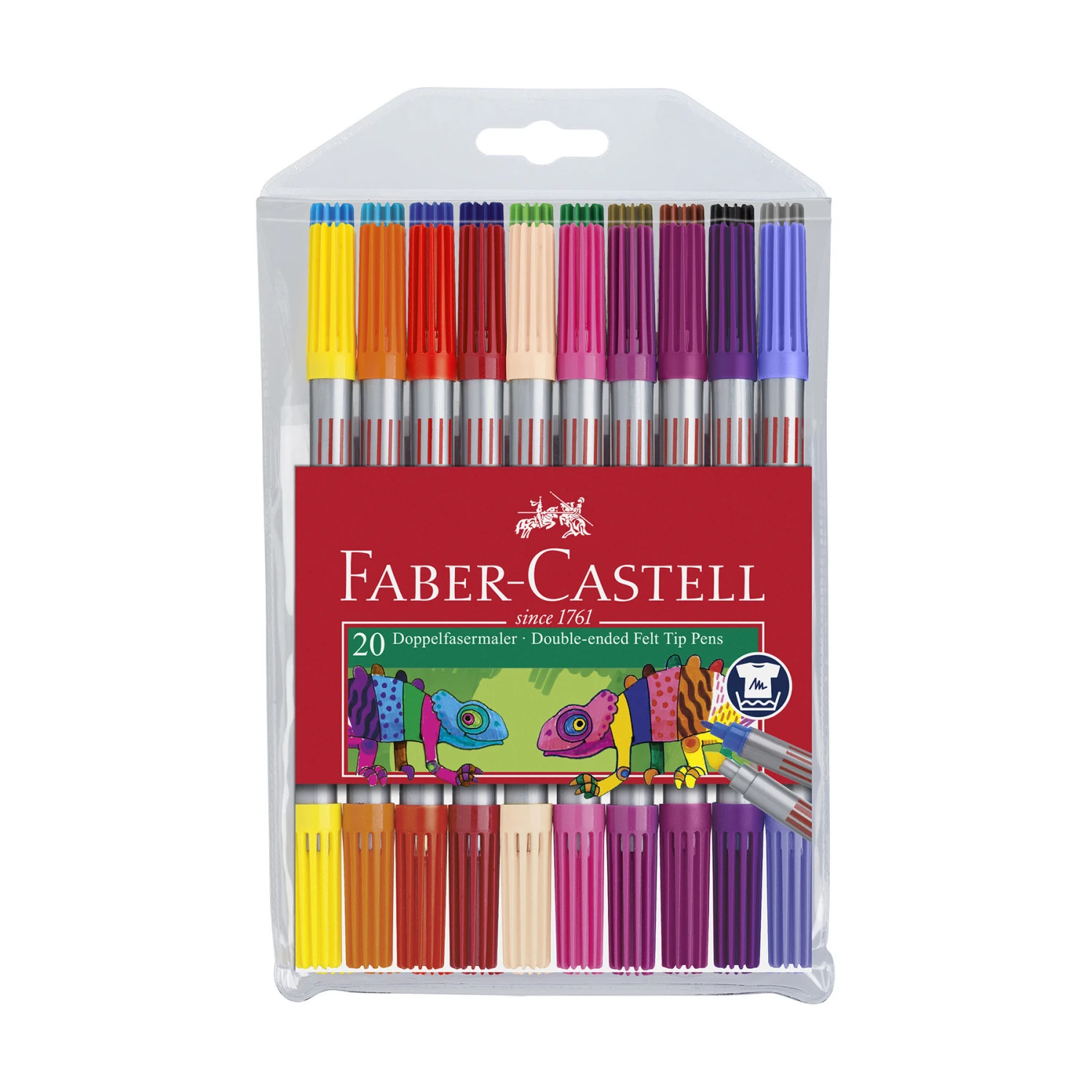 Faber-Castell Doppelender Filzstift, 20er Etui 3 Faber-Castell Doppelender Filzstift, 20er Etui