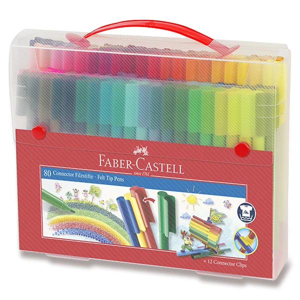 Faber-Castell Connector Filzstift- Set Koffer, 92-teilig 3 Faber-Castell Connector Filzstift- Set Koffer, 92-teilig