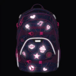 Coocazoo Aufkleber-Set "StickyRicky", Rot, Reflektierend Und Wasserfest, Selbstklebende Textilsticker -Schulrucksack 49222