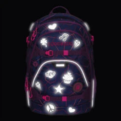 Coocazoo Aufkleber-Set "StickyRicky", Silber, Reflektierend Und Wasserfest, Selbstklebende Textilsticker -Schulrucksack 49232