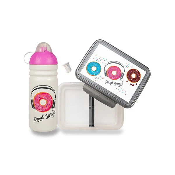 Set Gesunde Flasche 0,7 L Und Gesunde Snackbox - Donuts 3 Set Gesunde Flasche 0,7 L Und Gesunde Snackbox - Donuts
