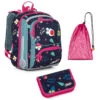 Schulset Topgal BEBE 21001 G - Schultasche + Federmäppchen + Schuhbeutel -Schulrucksack 51809