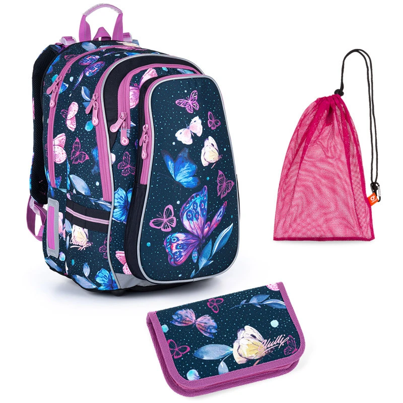 Schulset Topgal LYNN 21007 G - Schulrucksack + Federmäppchen + Schuhbeutel 3 Schulset Topgal LYNN 21007 G - Schulrucksack + Federmäppchen + Schuhbeutel