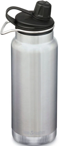 Thermosflasche Klean Kanteen TKWide W/Chug Cap - Brushed Stainless 946 Ml -Schulrucksack 53529
