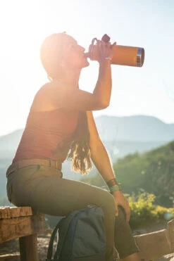 Thermosflasche Klean Kanteen TKWide W/Chug Cap - Marigold 946 Ml -Schulrucksack 53537