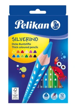 Pelikan Buntstiftenset Silverino - 12 Stück, Dreikantig