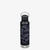 Edelstahl Isolierflasche Klean Kanteen Classic 592ml Loop Cap, Black Camo -Schulrucksack 58795