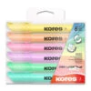 Kores High Liner Pastell-Textmarker - 6 Farben 1 Kores High Liner Pastell-Textmarker - 6 Farben -Schulrucksack 58924