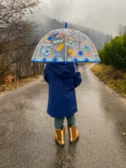 Djeco Regenschirm Fische Mit Farbwechsel (Ø70cm) In Transparent/bunt -Schulrucksack 60349