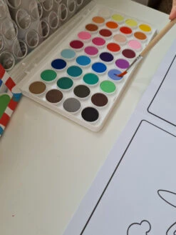 Djeco Wasserfarbenset Mit Pinsel (36 Farben) -Schulrucksack 60351