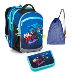 Schulset Topgal COCO 22017 B - Schulrucksack + Federmäppchen + Schuhbeutel