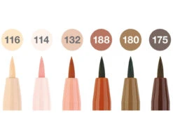 Faber-Castell Tuschestift Pitt Artist Pen Brush 6er Etui Portrait -Schulrucksack 60997