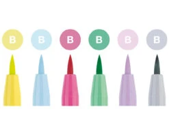 Faber-Castell Pitt Artist Pen Brush Tuschestift, 6er Etui, Pastelltöne 6 Faber-Castell Pitt Artist Pen Brush Tuschestift, 6er Etui, Pastelltöne -Schulrucksack 61005