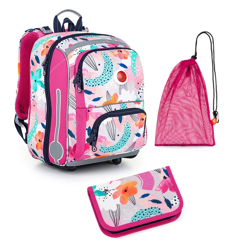 Schulset Topgal BEBE 22001 G - Schulaktentasche + Federmäppchen + Schuhbeutel 3 Schulset Topgal BEBE 22001 G - Schulaktentasche + Federmäppchen + Schuhbeutel