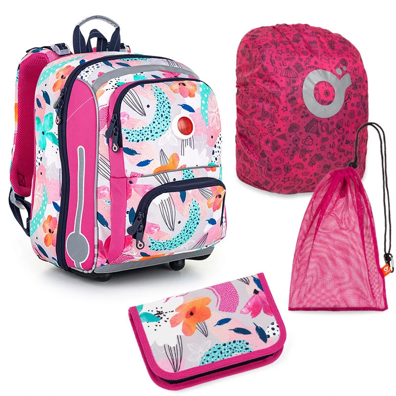 Großes Schulset Topgal BEBE 22001 G - Schulaktentasche + Federmäppchen + Schuhbeutel + Regenhülle 3 Großes Schulset Topgal BEBE 22001 G - Schulaktentasche + Federmäppchen + Schuhbeutel + Regenhülle