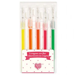 Djeco Fluoreszierende Wachsmalstifte (5 Stück)