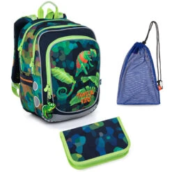 Schulset Topgal ENDY 22055 B - Schulrucksack + Federmäppchen + Schuhbeutel