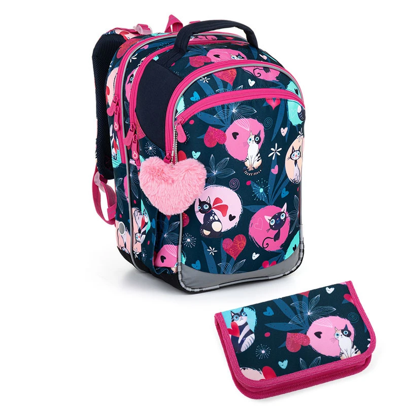 Schulrucksack Und Federmäppchen Topgal COCO 22054 G 3 Schulrucksack Und Federmäppchen Topgal COCO 22054 G