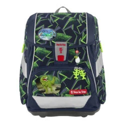 Schulranzen-Set 2IN1 PLUS Step By Step, "Wild T-Rex Taro" (5-teiliges Set), AGR Zertifikat -Schulrucksack 76247