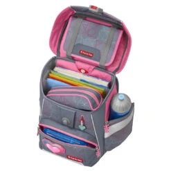 Schulranzen Space - 5-teiliges Set, Step By Step, Glitter Heart Hazle, AGR-Zertifikat -Schulrucksack 76331