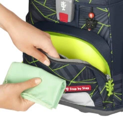 Schulranzen CLOUD (5-teiliges Set) Step By Step "Dark Cat Chiko" (AGR-Zertifikat) -Schulrucksack 76407