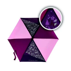 Step By Step Kinderregenschirm Magic Rain Effect, Pink/Lila/Berry -Schulrucksack 76798