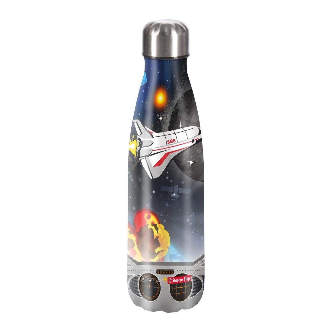 Edelstahl-Trinkflasche Step By Step, 0,50 L, Sky Rocket Rico 3 Edelstahl-Trinkflasche Step By Step, 0,50 L, Sky Rocket Rico
