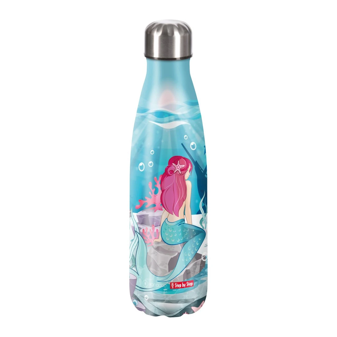 Edelstahl-Trinkflasche Step By Step, 0,50 L, Mermaid Bella 3 Edelstahl-Trinkflasche Step By Step, 0,50 L, Mermaid Bella