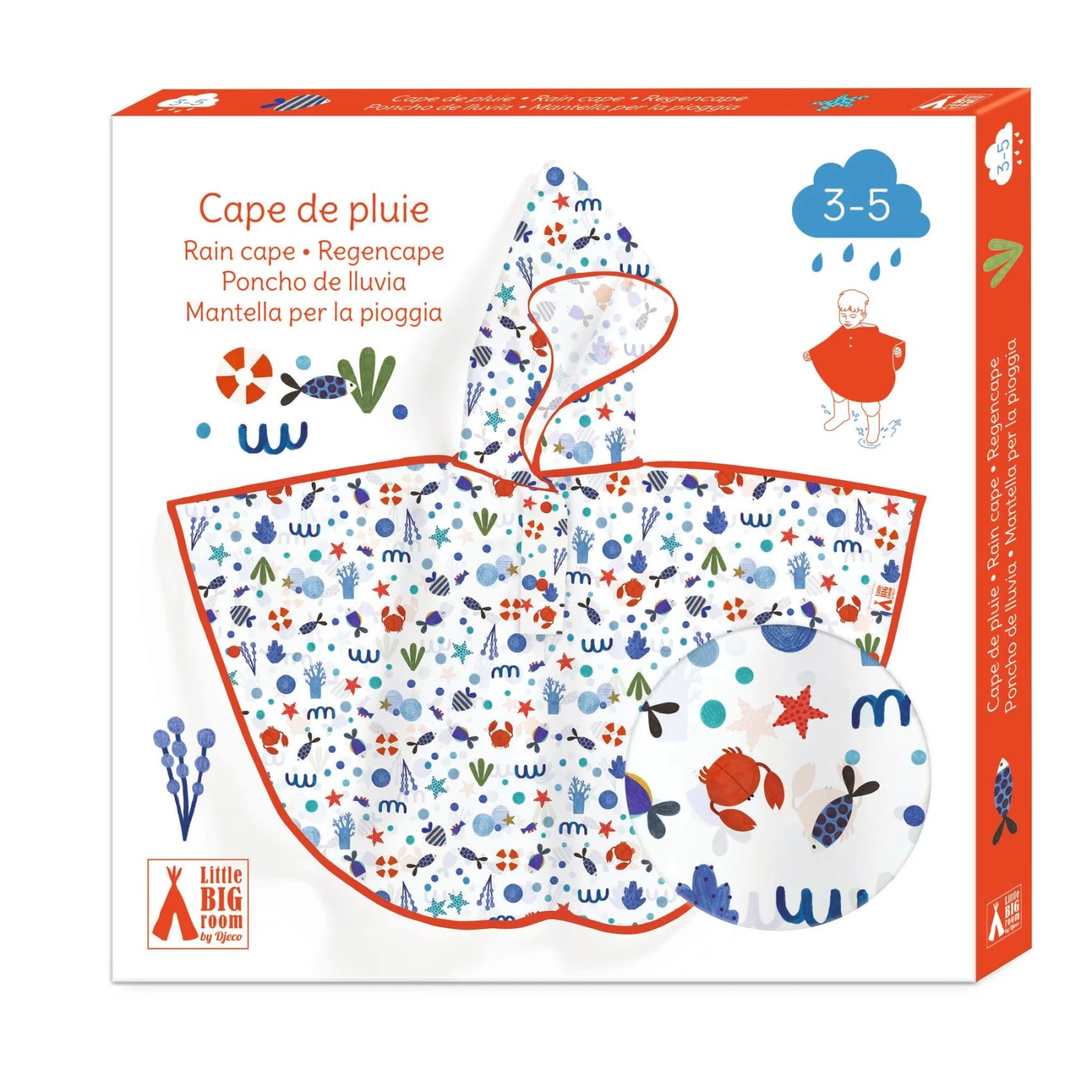 Djeco Kinder-Regenmantel S - Ocean 4 Djeco Kinder-Regenmantel S - Ocean – Bild 2