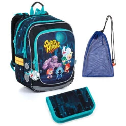 Schulset Topgal ENDY 23012 B - Schulrucksack + Federmäppchen + Schuhbeutel