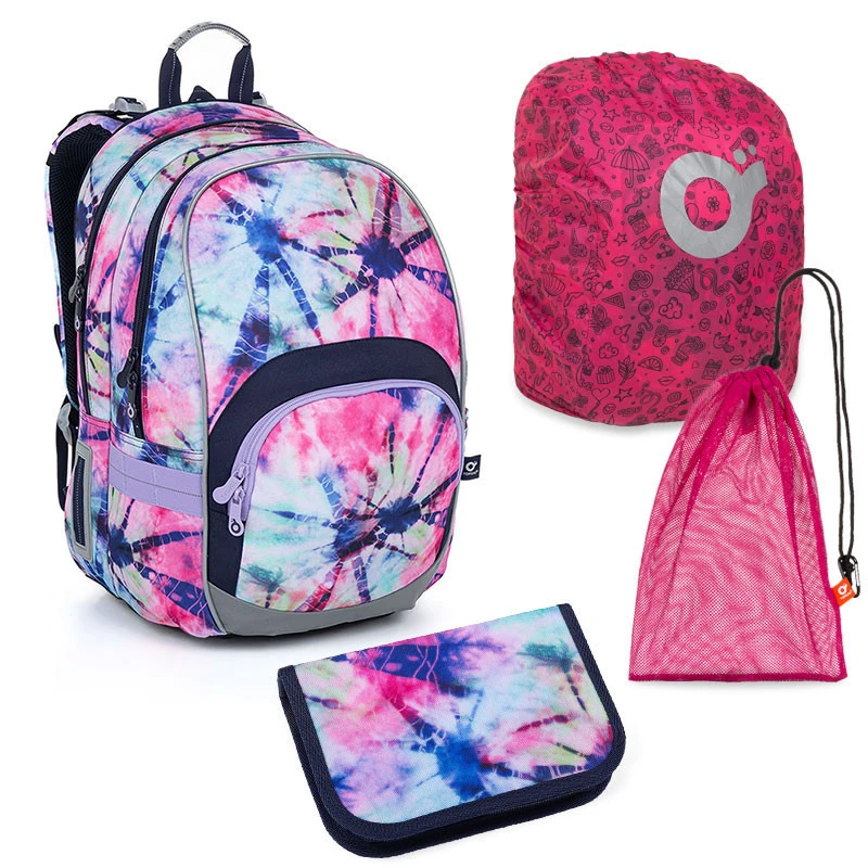 Großes Schulset Topgal KIMI 23010 G - Schulrucksack + Federmäppchen + Schuhbeutel + Regenhülle 3 Großes Schulset Topgal KIMI 23010 G - Schulrucksack + Federmäppchen + Schuhbeutel + Regenhülle