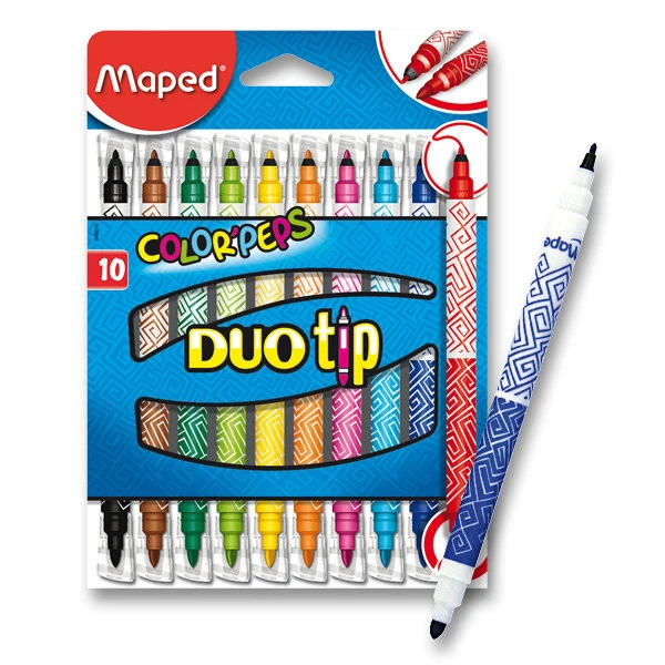 Maped Color'Peps Duo Tip Filzstifte (10 Farben) 3 Maped Color'Peps Duo Tip Filzstifte (10 Farben)